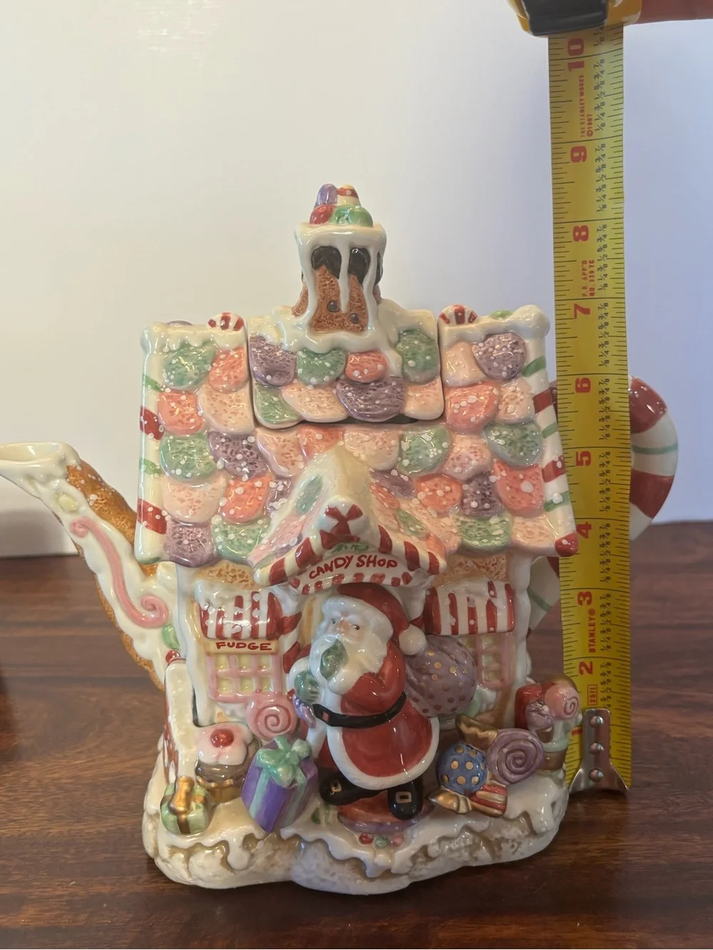 Fitz & Floyd Christmas Candy Land Express CANDY SHOP Teapot No Box EUC
